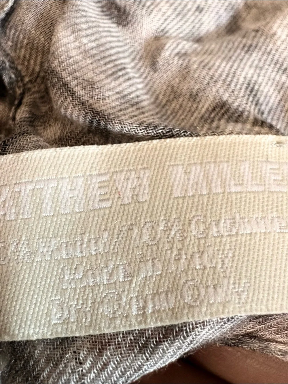 Matthew Miller Modal Cashmere Gray Blue Patterned Women's Scarf 36 x 45